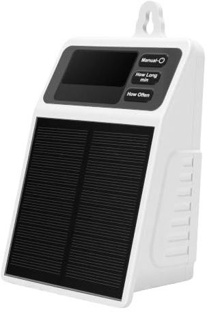 Sorandy Système D'irrigation Goutte à Goutte Solaire Automatique, Arroseur de Jardin Portable avec Chargement Solaire/USB, étanche IPX5, Batterie 2200 MAh, Minuterie Réglable pour