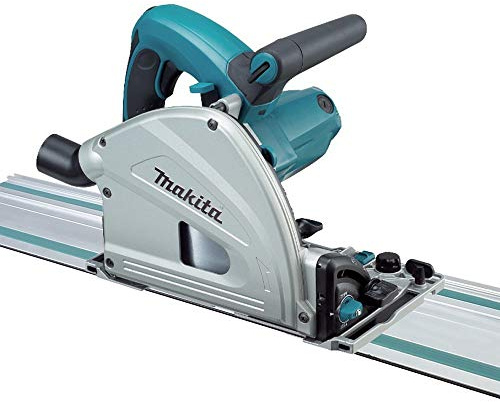 Makita SP6000J1 6-1/2 Plunge Circular Saw Kit, with Stackable Tool case and 55 Guide Rail, Blue