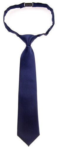 Retreez Jungen Gewebte einfarbig vorgebundene Krawatte - marineblau - 6-18 Monate