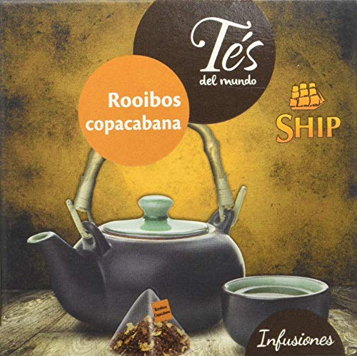 Ship - Té Rooibos Copacabana - Caja de 15 Pirámides - Contiene Propiedades Digestivas - Antihistamínico natural - Sabor a Piña - Infusión Digestiva - Aporta Bienestar y Tranquilidad