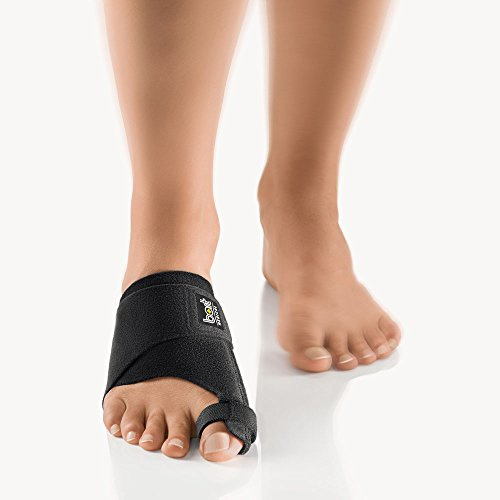 bort 930030 large links Valco SOFT Hallux-Valgus-Schiene Textile Orthese zur korrigierenden Stabilisierung der Großzehe oder des Großzehengelenks 1 Stück, links large, schwarz