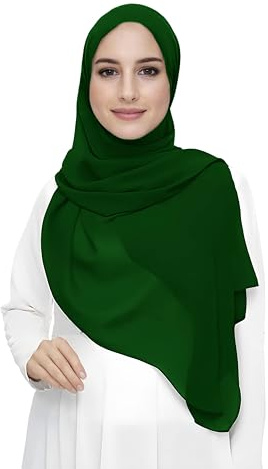 Lina & Lily Damen Muslim Premium Chiffon Hijab Kopftuch Schal aus Leicht Stoff