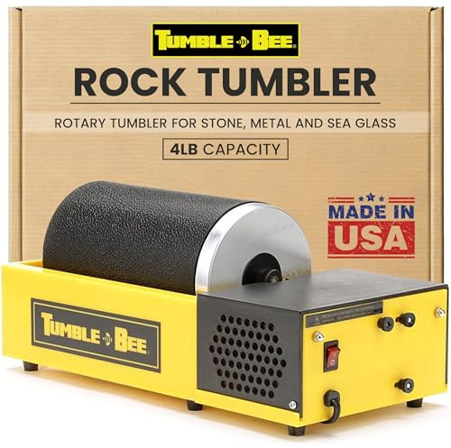 Tumble-Bee Rock Tumbler – großer Drehbarer Stein-Vibrationsbecher für Erwachsene und Kinder – 1 x 4 LB Barrel