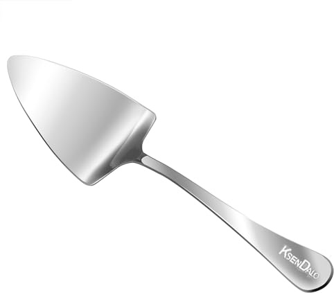 KSENDALO Pie Cake Server- Large Stainless Pie Spatula for Serving Cakes, Pies, Bizzas & Desserts for Wedding, Birthday & Parties