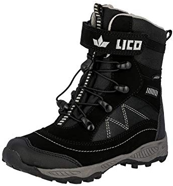Lico Sundsvall VS, Botte de Neige, Noir/Gris, 37 EU
