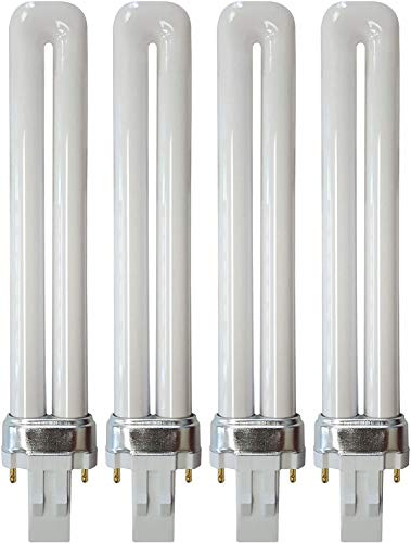 (Pack of 4) 13-Watt Single Tube 2 Pin GX23 (see photos) Base - 3500K Neutral White 35K CFL Light Bulb - Replacement for Sylvania 20335/21137 CF13DS/835- Philips 146845 PL-S 13W/835 GE 97569F13BX/835
