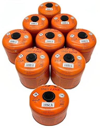 9 Stück 500g Schraubkartusche ElicoCAMP Gaskartusche Kartusche Gaskocher Propan