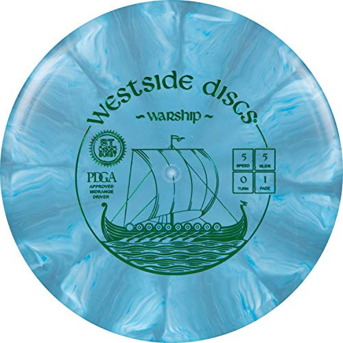 Westside Discs Origio Burst Warship Disc Golf Midrange | Disque de golf stable milieu de gamme | Grippy, base en plastique avec éclat de couleur | Disque de golf milieu de gamme | Frisbee de disque de