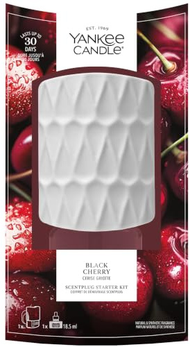 Yankee Candle Aktiv elektrisk doftdispenser, plast, Black Cherry, 8 cm