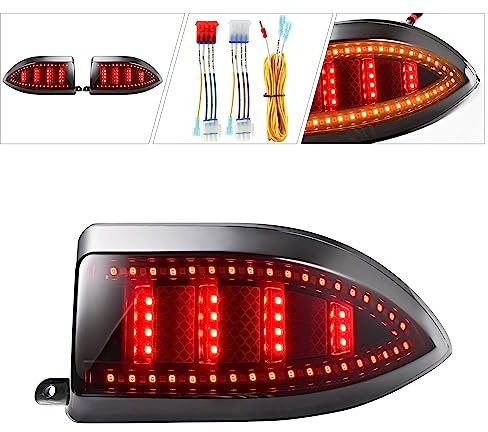 NOKINS Golf Cart LED Tail Lights for Club Car Tempo/Precedent, Deluxe Brake Light,12 Volt Universal Replacement Accessories Gas & Electric Models