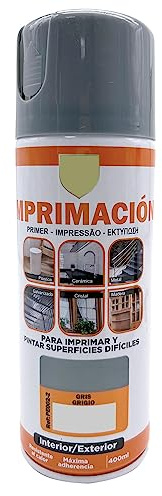 various Pintura Spray Imprimacion Gris de 400 ml Adecuado para las Superficies de Metal, Madera y Plástico Pack de 1 Unidad