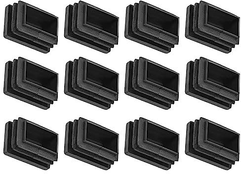 QUARKZMAN 12uds 30 x 20mm Plástico Tapón Extremo Tapa para Muebles Negro