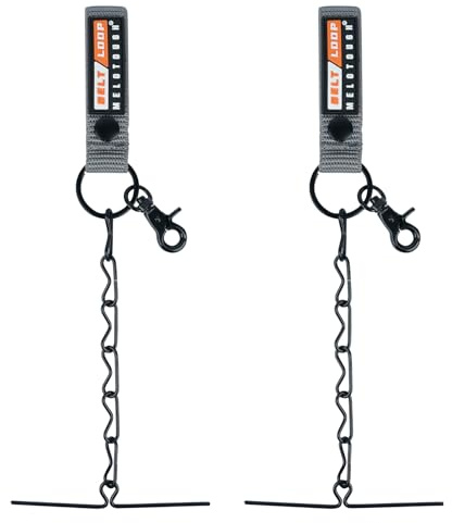 MELOTOUGH Tape Thong for Tool Belt Waist Electricians Tape Holder Chain with Keyring and Trigger snap Hook