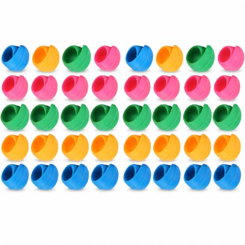 40 Stück Spulen Clips,Bunte Silikon-Spulen-Spulen-Huggers-Clips,Garn Spulen Halter Spulenfaden Halter Clips,Nähmaschine Zubehör, Organisieren und Halten Sie Nähgarn Ordentlich