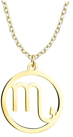 Sofia Milani - Collana da Donna in Argento 925 - Placcata in Oro - Ciondolo a Segno Zodiacale Scorpione - N0725