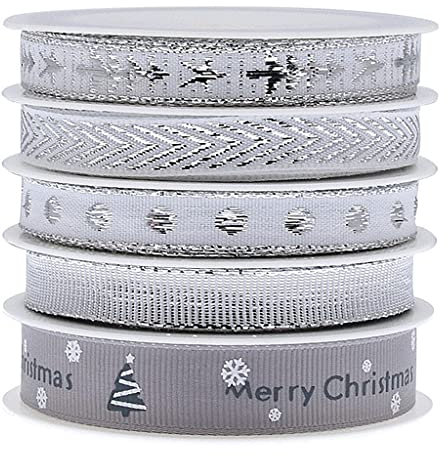 Schleifenband für Weihnachtsbaum, Breite 2/10/15 mm, Band für Geschenkverpackungen, Kuchenband, DIY, handgefertigtes Zubehör für Weihnachten