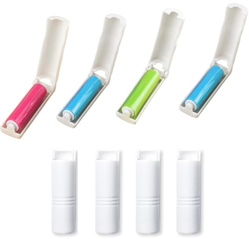 UbiPet Sticky Adhesive Foldable Mini Tiny Reusable Rubber Gel Cleaning Silicon Clothes Pet Washable Lint Roller - Pack of 4
