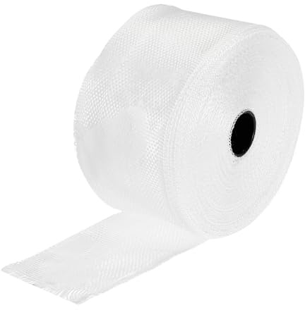 QUARKZMAN 1pz Nastro in Tessuto di Fibre di Vetro 30m(33 Iarde) x50mmx0,15mm in Vetroresina C Nastro in Tessuto Fibre Vetro Rete Tessuto Fibre Vetro Isolante per Rinforzo Riparazione