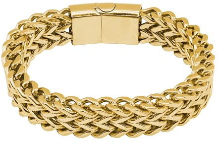 Heideman Armband Astra Herren aus Edelstahl gold farbend poliert Armkette für Männer