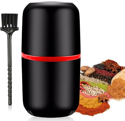 Vegena Molinillo de café Eléctrico, Molinillo Eléctrico de Pastillas, Molinillo Café Eléctrico, Triturador eléctrico para pastillas para Granos de café, Especias, Granos a Polvo (Negro)