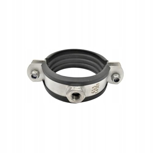 10 Stück Rohrschellen Edelstahl V2A (26,9-32mm) 3/4 mit Gummieinlage | Anschlußmutter mit Gewinde M8 | Schwerer Schraubrohrschellen | Rohrhalterung