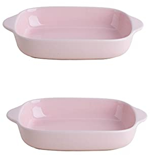 Porzellan-Kuchenformen, 2er-Set, 22,6 cm, Keramik-Ofenform, antihaftbeschichtet, Quicheform, Kuchenplatte zum Kochen, E-Farbe