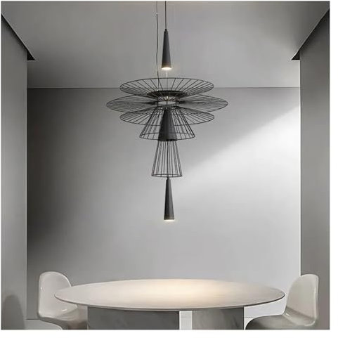Lampes suspendues modernes de soucoupe volante compatibles avec les lampes suspendues en métal de luxe au plafond Restaurant INS LED lustre Loft décorations pour la maison, éclairage suspendu plafond