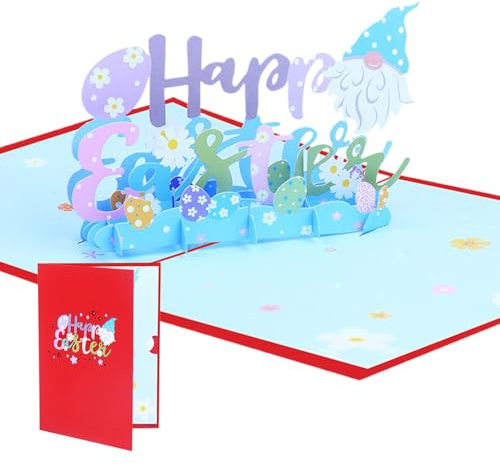 Biglietti di Pasqua di coniglio - Set di biglietti d'auguri pasquali per familiari, biglietti di coniglietto con buste incluse | Biglietti natalizi stampati a colori a pasquale, tarjet