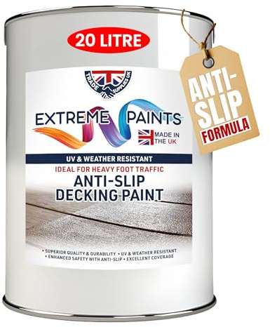 TRADE SUPPLIES UK - Extreme Anti-Slip Decking Paint – Long-Lasting Outdoor Wood Coating for Safety & Grip. Weather-Resistant, Non-Slip Protection for Decks, Patios & Walkways - 20L, Dark Green