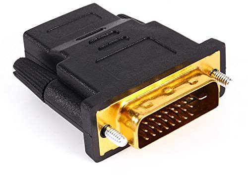 POENVFPO DVI 24 1 Convertitore Adattatore Maschio a HDMI Femmina Placcato in Oro Connettore per Monitor per PC Proiettore HDTV Display Digitale Conversione Video Segnale