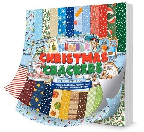 Hunkydory Knallbonbons für Weihnachten, 20,3 x 20,3 cm, Papierblock