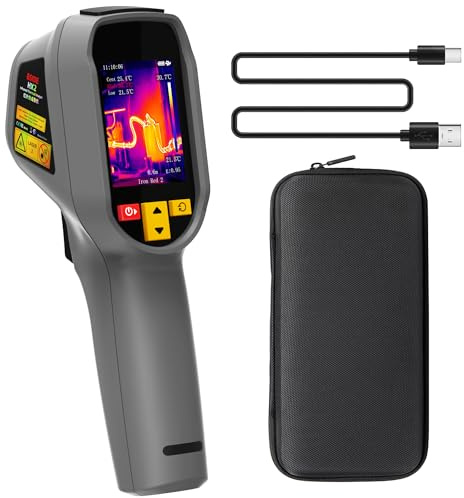BSIDE HX2 Wärmebildkamera Hochauflösende 320x240 mit Dual Light Fusion Handheld Thermal Camera 15 Farbpaletten Infrarot Wärmekamera 25Hz -4-1022°F für Wasserlecks KFZ HVAC Elektronik Reparatur