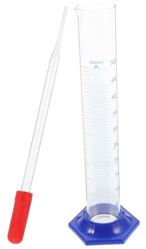 ARTSEWPLY 2 pezzi Laboratorio Cilindro Graduato Vetro con Contagocce Attrezzatura Chimica Resistente e Precisa per Scuola e Cucina