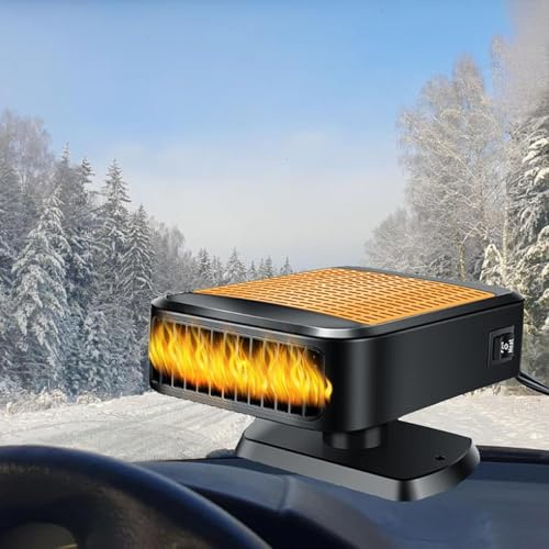 Portable Car Heater & Defroster, 12V Heater for Car,200W Fast Heating Car Heaters with 360° Rotatable Base Car Heaters for Vehicle,Plug In Windshield Defogger for Car, Truck, SUV