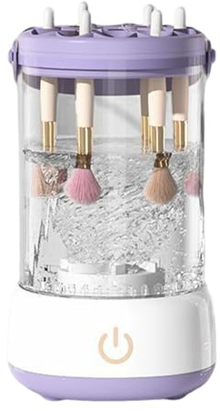 Nettoyeur De Pinceaux Électrique, USB Nettoyeur Automatique De Brosses Cosmétiques | Nettoyage Rapide, Pour Pinceaux De Maquillage De Toutes Tailles, Maison, Voyage Et Beauté 11,4x17,6cm