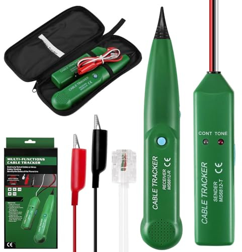 Testeur de Câble, MS6812 Détecteur de Cable électrique, Testeur de Câble Téléphonique, Traqueur de Câble Professionnel Détecteur De Ligne Pour Localiser Les Câbles Réseau Et Lignes Téléphoniques