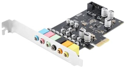 NONDK Desktop-Computer PCIE 7.1 Soundkarte PCI-Express X1 Stereo Panel PC Audio Adapter Lautstärke Soundkonverter