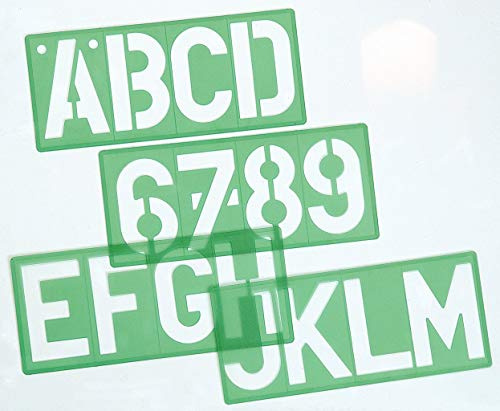 Linex 85100 Schriftschablonen 10-teilig, Standard, Schrifthöhe 100mm, Groß-/Kleinbuchstaben