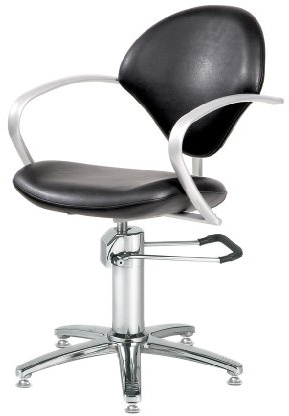 Comair 3070024 Paris A Professioneller Friseurstuhl mit hydraulisch arretierbarer Pumpe, schwarz