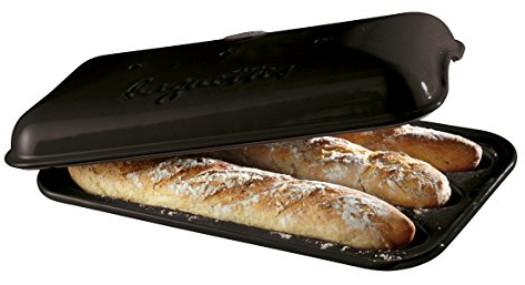 Emile Henry 5506-79 Baguette-Form, 390x240mm, Kohle