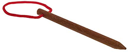 ROMBOL Pin, stång, knapphålsbroms, träspel, tankespel, pusselspel, tålamod av trä