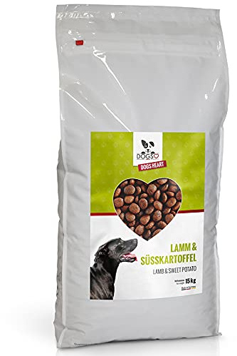 Dogs-Heart Getreidefreies Hundefutter Lamm & Süßkartoffel 15kg Trocken | Premium Monoprotein Trockenfutter mit über 70% Lamm & Süßkartoffel. Ohne Getreide, perfekt für sensible, erwachsene Hunde.