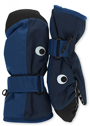 Sterntaler Fäustling Wal mit Daumen, Bündchen und Klettverschluss, wasserdicht (mit Thinsulate-Inlet) - unisex Accessoires für Babys & Kleinkinder - warm und funktional - marine, Gr. 4