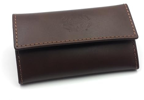 franartPiel - Portallaves de cuero, estuche organizador de 6 llaves refuerzo interior piel hecho en Piel Ubrique - Alta Calidad (Marrón)
