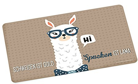 GEDA LABELS 12015 Lama Spucken | Brotbrett | Frühstücksbrett | Mehrfarbig | Lama | Trend | Brett | Brettchen | Geschenk | Frühstück | GEDA |