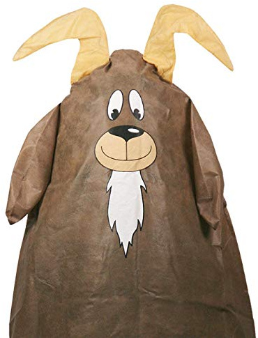 AFP Winterschutz Vlieshaube Ziegenbock Günni, 120 x 125cm, 50g/qm Kübelpflanzensack Gartenvlies atmungsaktiv - Pflanzenschutz Winter/Kordel / 2 Jutesäckchen gratis