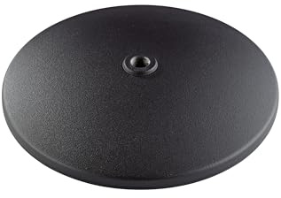 K&M 26009 Rundsockel Schwarz - Stahl mit M20 x 1,25 mm Gewindeanschluss - 4 cm Höhe, 30 cm Durchmesser