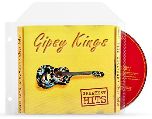 3L CD Hüllen für Aufbewahrung - CD Hüllen Plastik mit Ringbuch-Löcher - 100 Stück - Praktisch für CD Mappe/Album/Aufbewahrungssystem - 10294