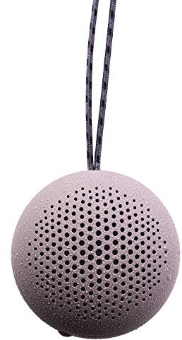 Boompods Rokpod Kleiner tragbarer Bluetooth-Lautsprecher - Kabelloser Mini Speaker, IPX7 wasserdichter Duschlautsprecher, Indoor/Outdoor Lautsprecher, für Garten, Bad, Reisen & Fahrrad, Grau