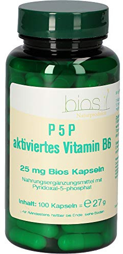 Bios P-5-P aktiviertes Vitamin B6 25 mg, 100 Kapseln, 1er Pack (1x 27g)